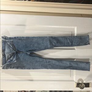 High-Waisted Blue Denim Jeans